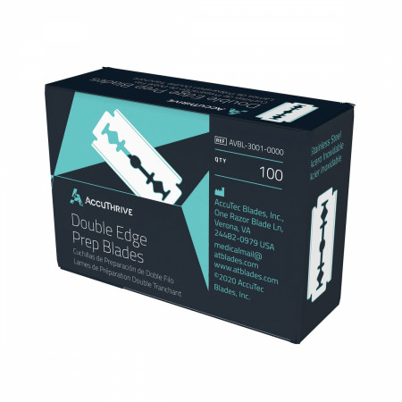Product image 1 for Accuthrive "Medical Prep" Double Edge Razor Blades, 100-ct