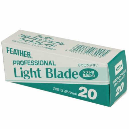 Product image 4 for Feather Professional "Light" Single Edge Straight Blade, 20-Pack