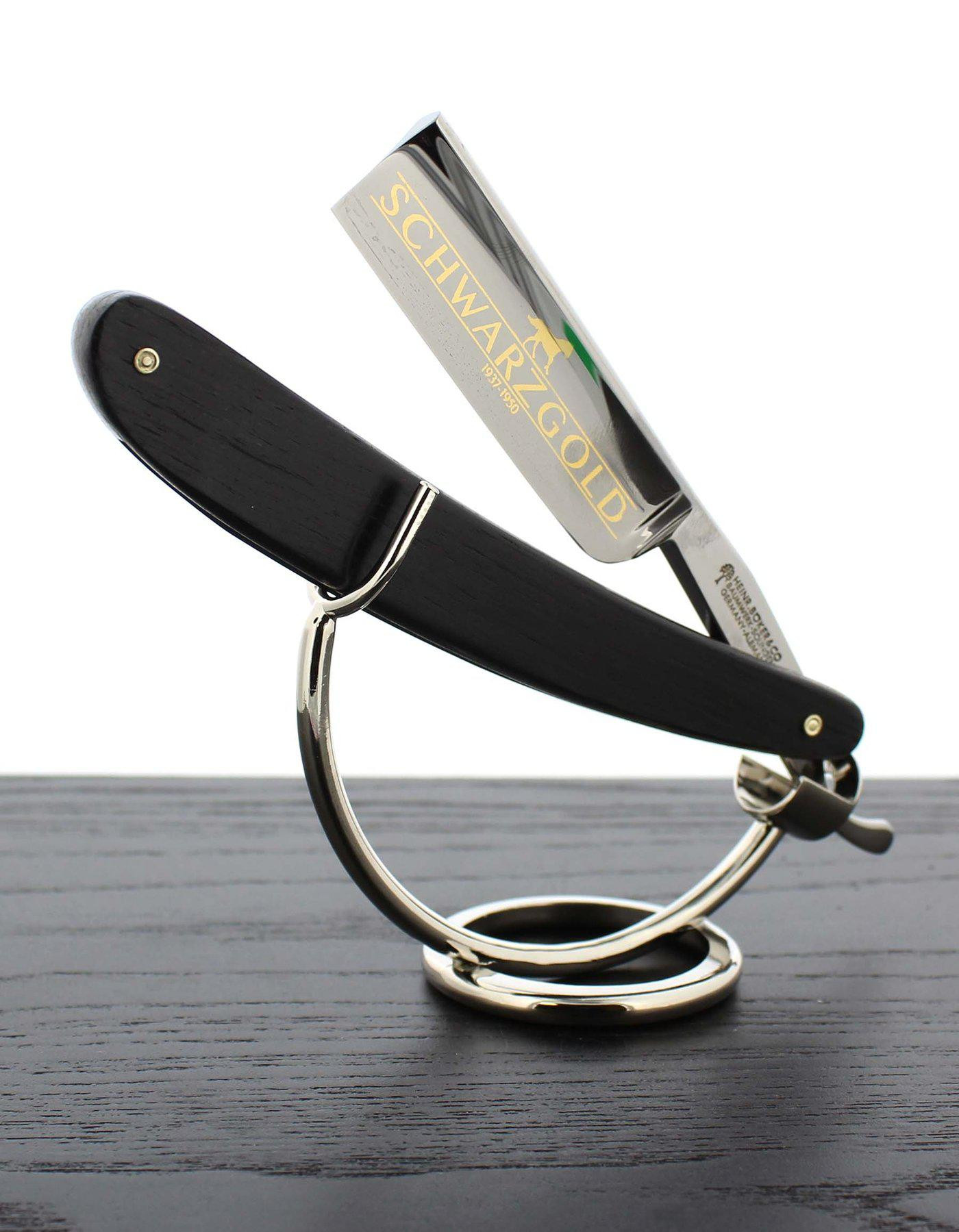 Product image 0 for Boker 6/8" Schwarzgold Straight Razor, Bog Oak Wood