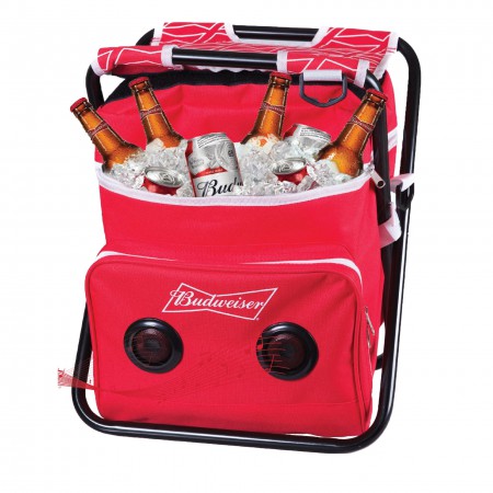 Budweiser Folding Chair Cooler Speaker Combo - WearYourBeer