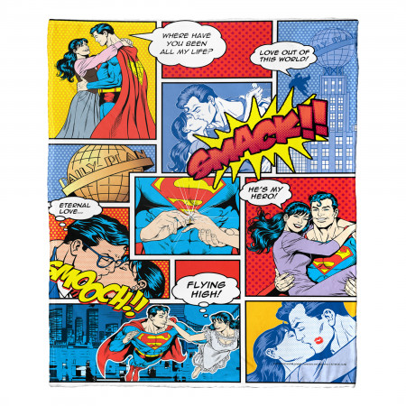 Product image 0 for Superman and Lois Comic Panels Silk Touch Throw ...