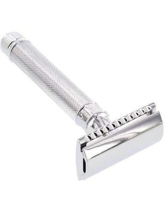 Product image 1 for Edwin Jagger DE Safety Razor, 'Extra Grip' Handle, Knurled Chrome