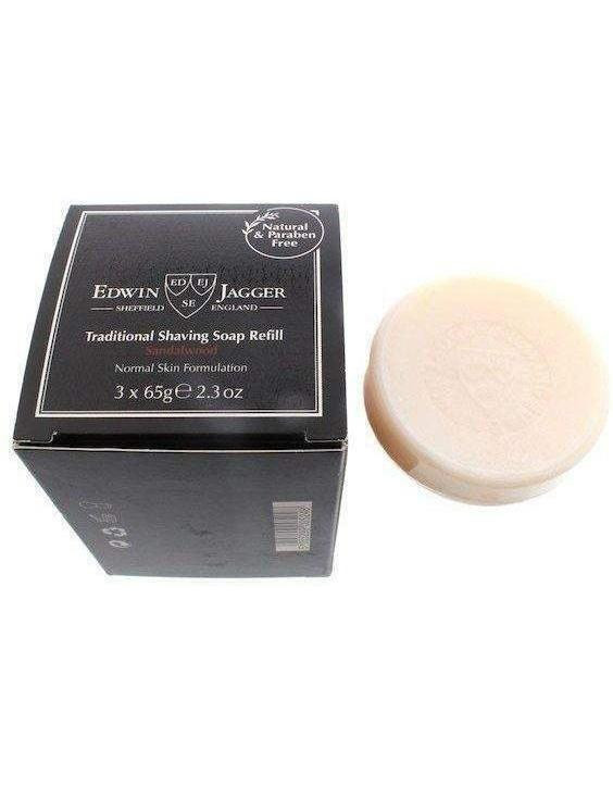 Product image 2 for Edwin Jagger Shaving Soap Refill, Sandalwood, 3-Pack