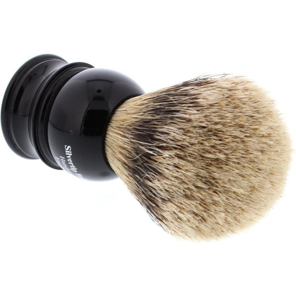 Product image 2 for Edwin Jagger Silver Tip Badger Shaving Brush, Medium, Black