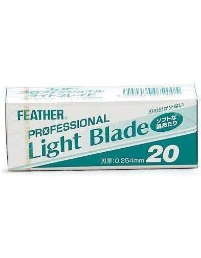 Product image 1 for Feather Professional "Light" Single Edge Straight Blade, 20-Pack
