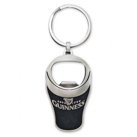 Guinness Pint Glass Bottle Opener Keychain