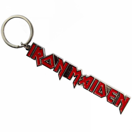 Iron Maiden Text Logo Keychain - WearYourBeer