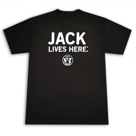 Jack Daniel's 'Jack Lives Here' No Logo Men's Black T-Shirt
