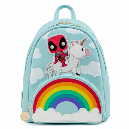 Marvel Deadpool Unicorn Rainbow Mini Backpack by Loungefly  display picture 3