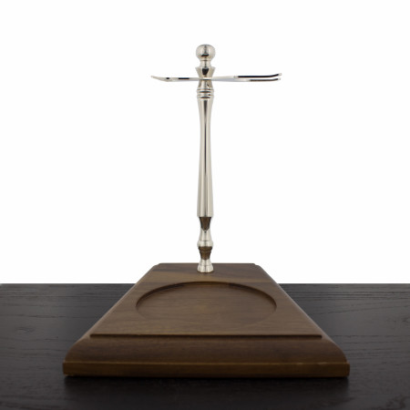 Col. Conk Chrome & Wood Stand