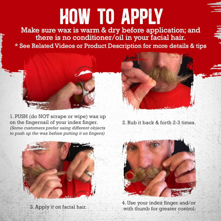 Product image 4 for Firehouse Mustache Wax, Tacky