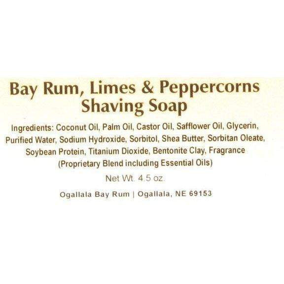 Product image 3 for Ogallala Bay Rum, Limes & Peppercorns Shaving Soap
