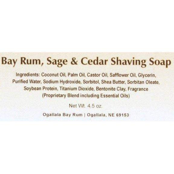 Product image 1 for Ogallala Bay Rum, Sage & Cedar Shaving Soap