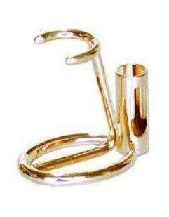 Product image 2 for Omega 27mm Gold Shaving Brush and Razor Stand