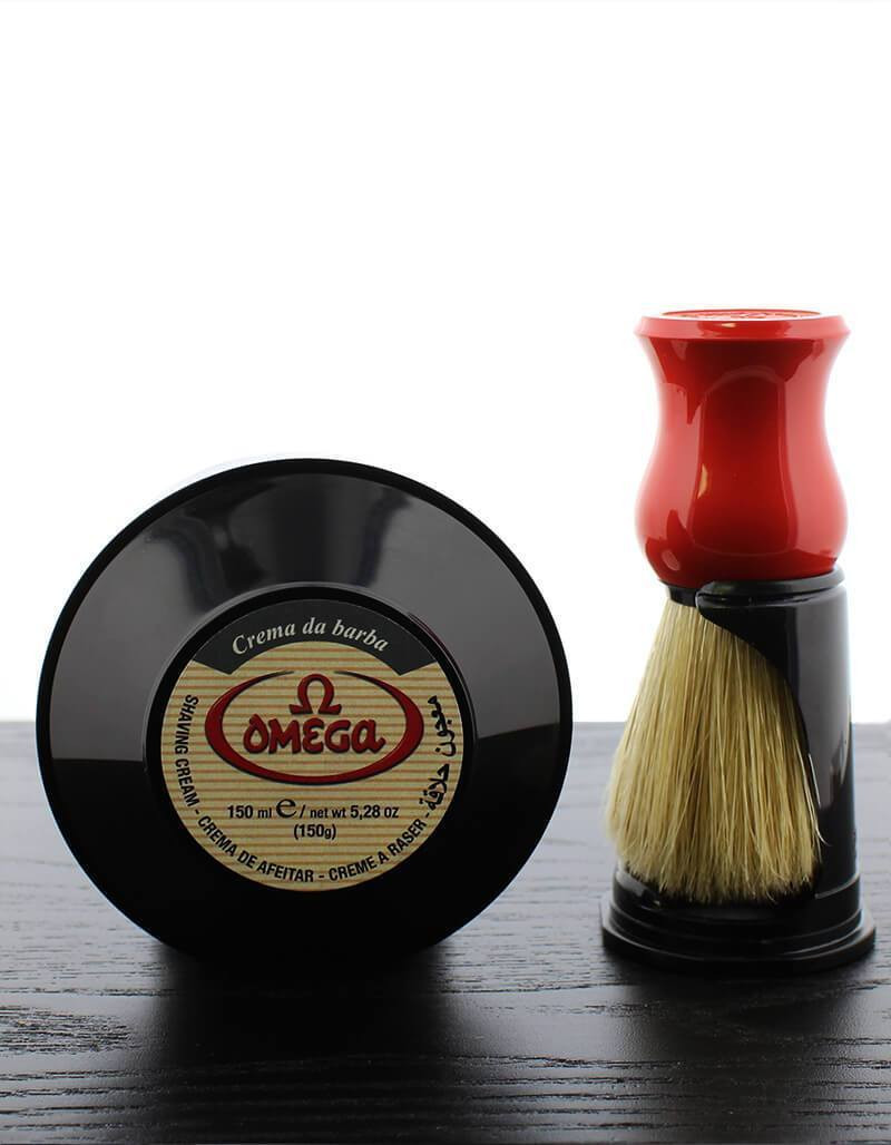 Product image 1 for Omega Shaving Cream and Brush with Stand Kit