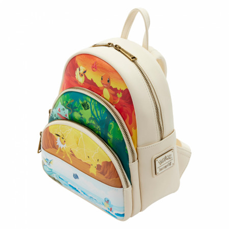 Product image 1 for Pokemon Elemental Types Triple Pocket Mini Backpack