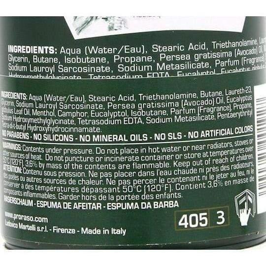 Product image 3 for Proraso Shave Foam, Menthol & Eucalyptus
