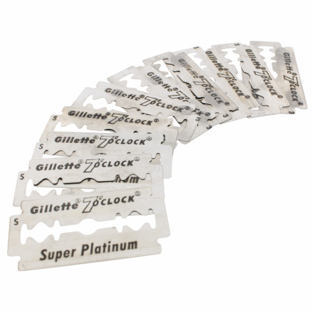 Product image 2 for Gillette 7 O'Clock Super Platinum Double Edge Razor Blades, Black