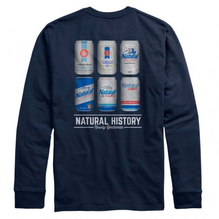 Natural Light Natty History Rowdy Gentleman Long Sleeve Navy Blue