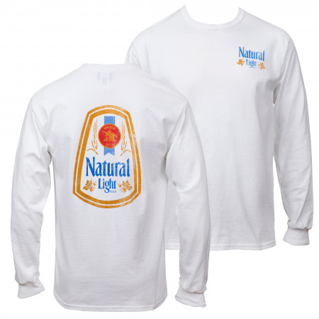 Natural Light Long Sleeve Front and Back Print Shirt - WearYourBeer