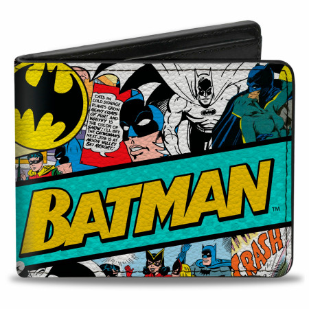 Batman Comic Book Panels Collage Bi-Fold Wallet - SuperHeroStuff