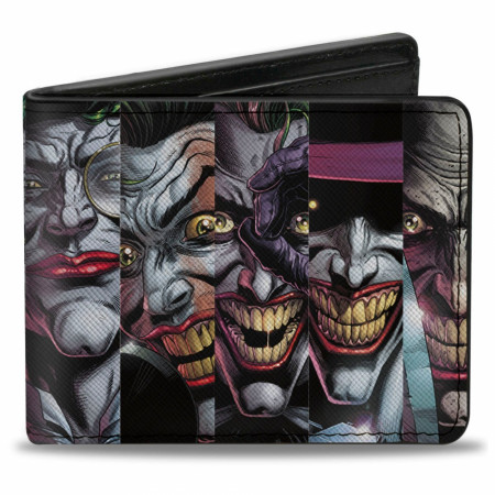 The Joker 10-Comic Book Cover Blocks Bi-fold Wallet - SuperHeroStuff
