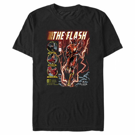 【TLLDAWN】 FLASH 1/2 SLEEVE TEE BLACK Shein Men's Black T-Shirt Lightning and Letters Size Large