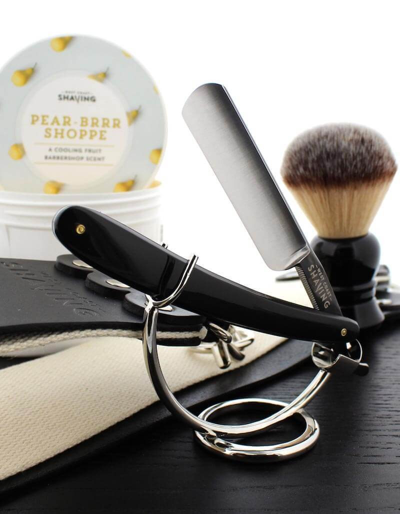 Product image 0 for WCS Black Straight Razor Set - Build Your Own