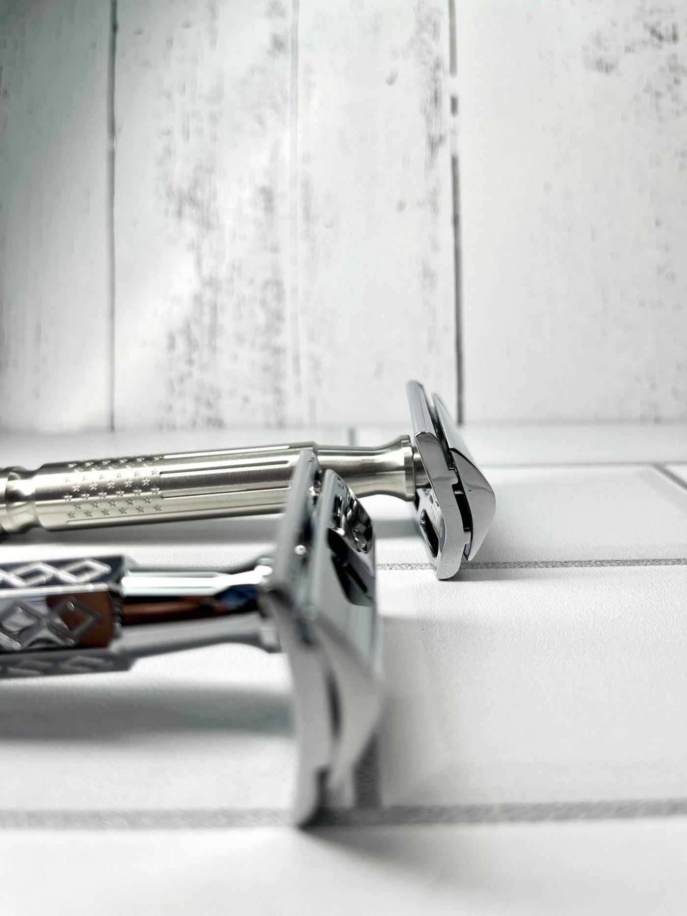 Product image 2 for WCS Slant Safety Razor Head with Charcoal Goods Design