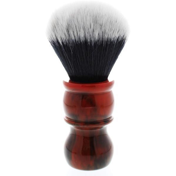 Product image 5 for Yaqi Red Marble Handle Tuxedo Synthetic Shaving Brushes
