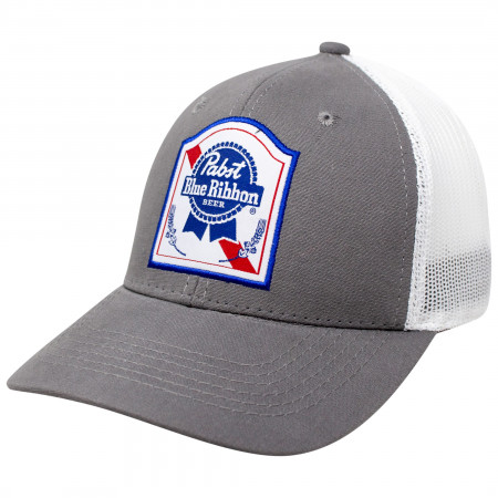 Pabst Blue Ribbon PBR Label Snapback Trucker Hat - WearYourBeer Pabst Blue Ribbon PBR Label Snapback Trucker Hat - WearYourBeer