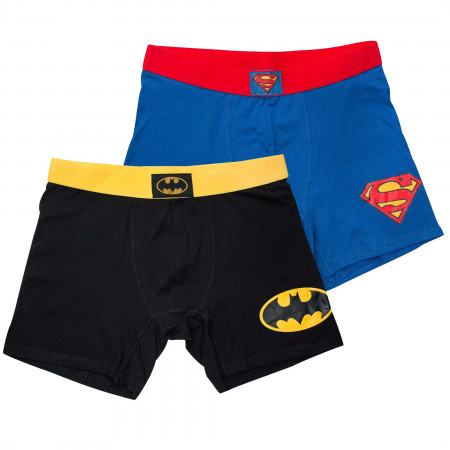 Batman and Superman Men's Boxer Briefs 2-Pack