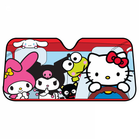 Hello Kitty and Friends Driving Car Sun Shade - SuperHeroStuff