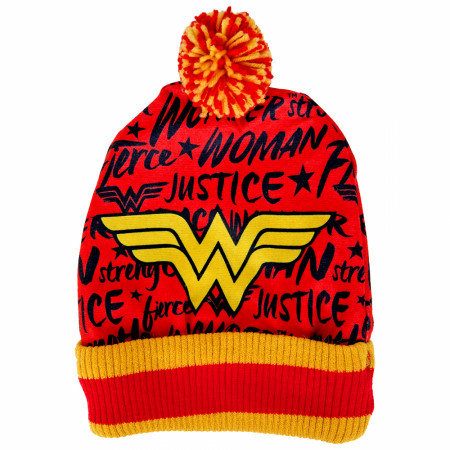DC Comics Wonder Woman Symbol & Attributes Print Pom Cuff  display picture 3