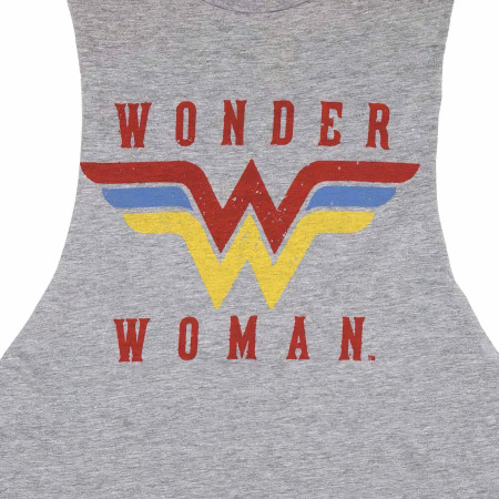 Product image 1 for Wonder Woman Tri-Color Logo Junior's Tank Top