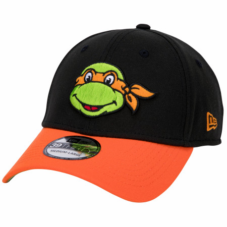 Yellow The Label Michelangelo Baseball Hat | Limitd Edition | Unisex New Era 59Fifty TMNT Michelangelo Fitted Hat Orange Gold  main image 4