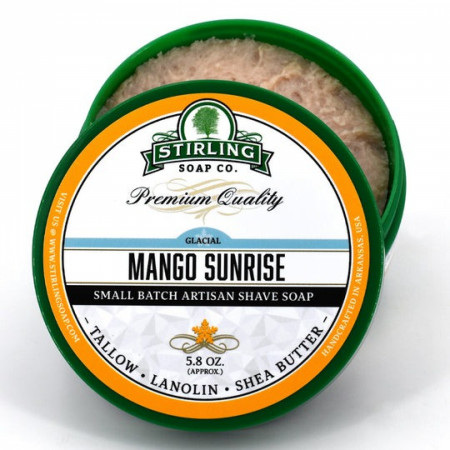 Product image 1 for Stirling Soap Company Shave Soap, Glacial Mango Sunrise