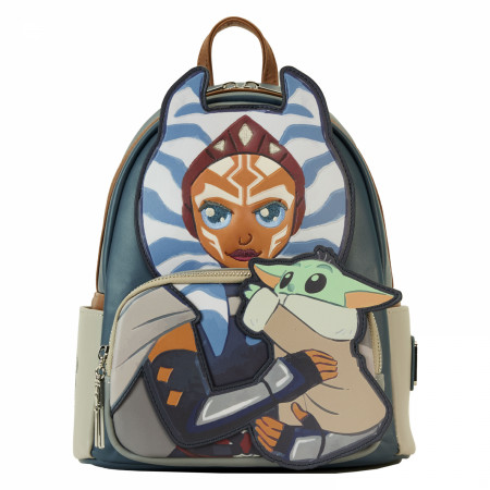 Loungefly Star Wars Ahsoka and Grogu Mini Backpack Holding Baby Yoda NWT Amazon.com: Loungefly Star Wars Ahsoka and Grogu Mini  main image 3