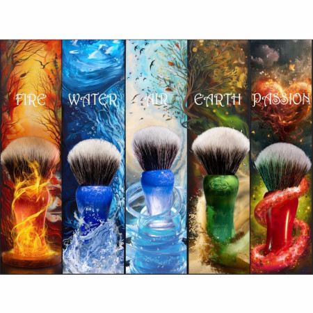 Product image 11 for Omega Elements Elite Synthetic Shaving Brush Collection