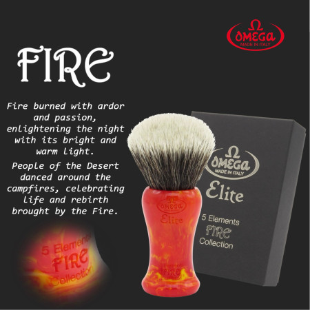 Product image 9 for Omega Elements Elite Synthetic Shaving Brush Collection