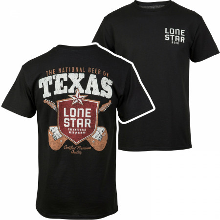 Lone Star Beer Texas Tunes Front and Back Print T-Shirt - WearYourBeer