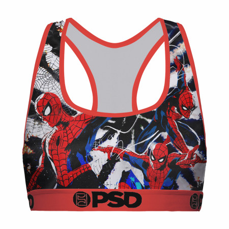 Spider-Man Radial Tie-Dye PSD Sports Bra SuperHeroStuff