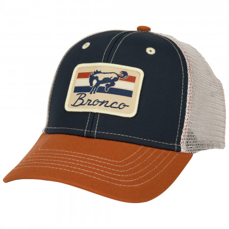 Ford Bronco Red White and Blue Logo Mesh Back Hat WearYourBeer