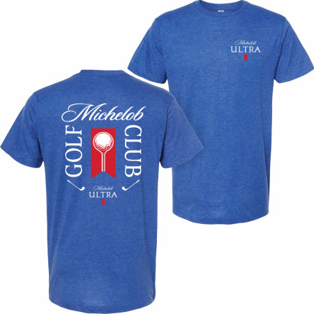 Michelob Golf Club Blue Colorway Front and Back Print T