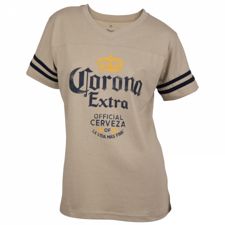 Corona Extra Official Cerveza Women's Football T-Shirt - WearYourBeer